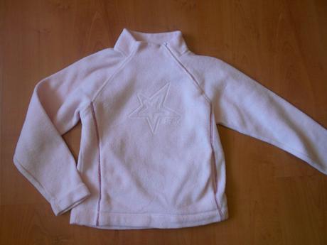 Růžová fleesová mikina vel. 152, 152