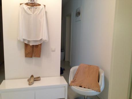 Kalhoty a halenka zara,vel.l sukne sisley+botky 35, zara,l