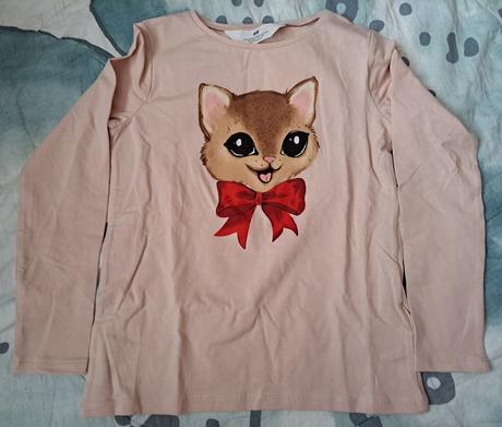 Tričko kočička, h&m,122