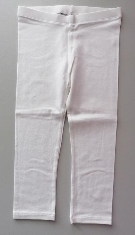 Bílé 3/4 legíny vel 134 - 140, george,134