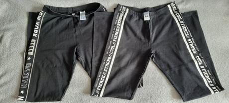 2x legíny/tepláky s nápisy - cena za 2 ks, c&a,176