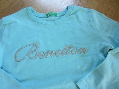 Červené tričko s dlouhým rukávem benetton, benetton,110