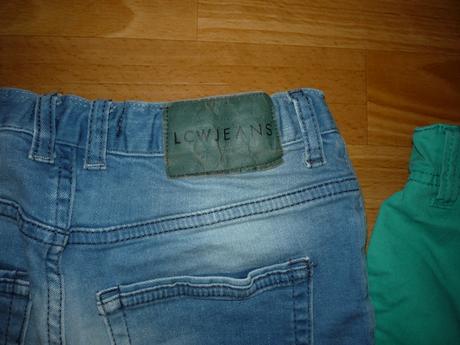 Plátěné a džínové kraťasy vel 140, cena za oboje, pepperts,140