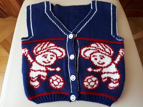 Vesta ovčí vlna pro chlapce vel. 80-86, 80