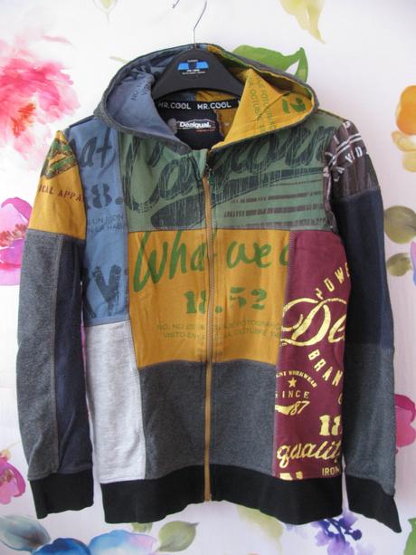 Dětská barevná mikina s kapucí desigual, desigual,146