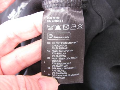 Dámské černé pružné bavlněné tričko h&m, h&m,m