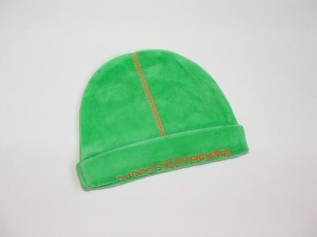 C48 zelená sametová čepička vel. 62, 62