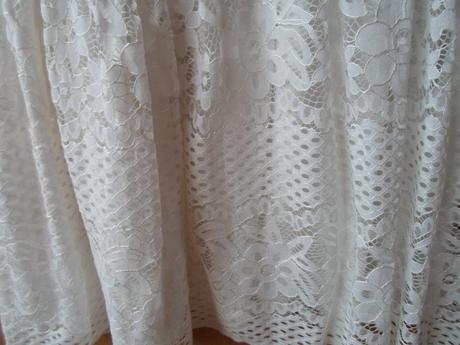 Bílé krajkové šaty šatičky, f&f,158