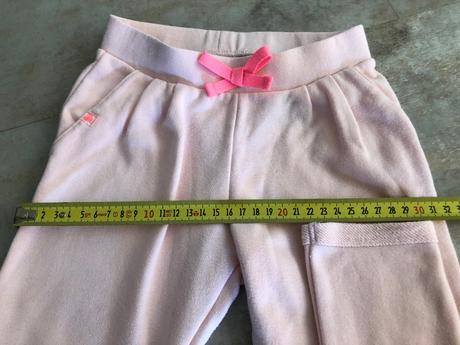 Růžové tepláčky hm srdce mašle kapsy 3-4roky 104cm, h&m,104