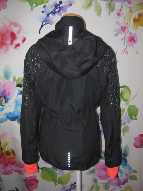 Krásná modrá přechodná bunda s kapucí, větrovka, active,38