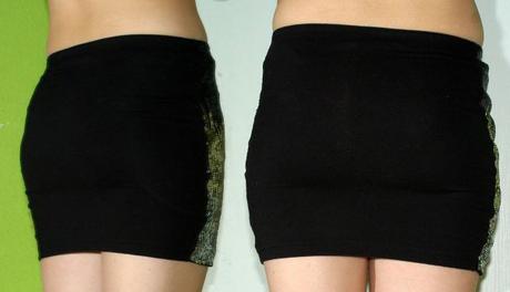 Krátká společenská pružná sukně s flitry, h&m,34