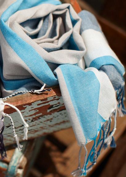 Pruhovaná šála tchibo univerzální, tchibo