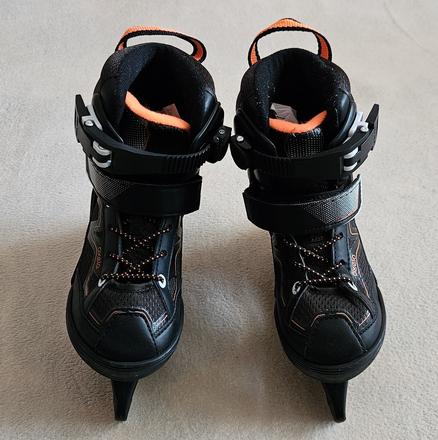 Chlapecké lední brusle oxelo černo-oranžové, 29-32, 29