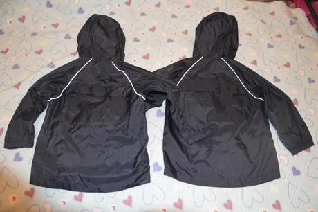 2x větrovka, nepromokavá bunda, 116