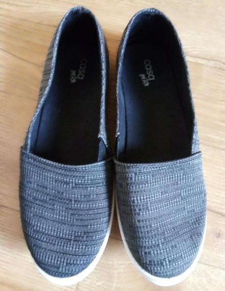Plátěné slip-on baleríny, 38