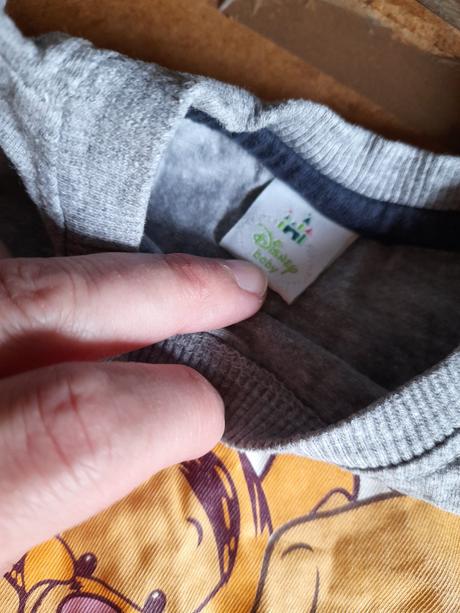 Tričko pů, dlouhý rukáv šedé vel 74, disney,74