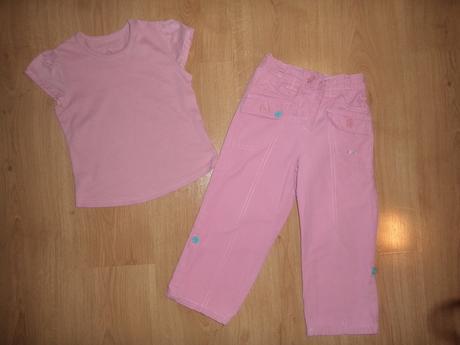 Podšité roll-on kalhoty a tričko č.97, next,98