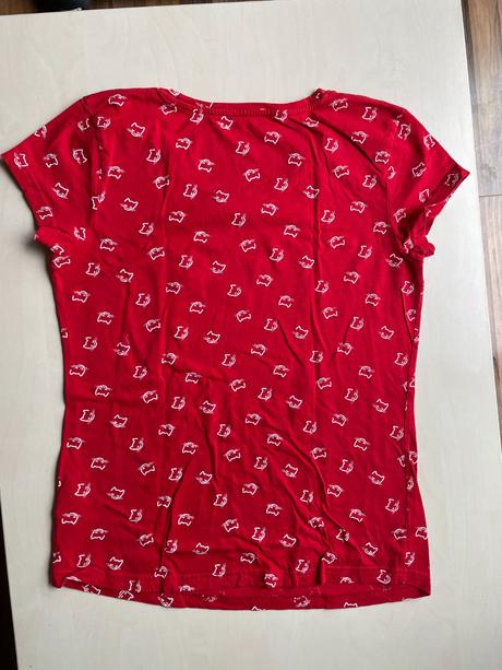 Červené triko s kočkou, vel s, colour of rhe world, colours of the world,s