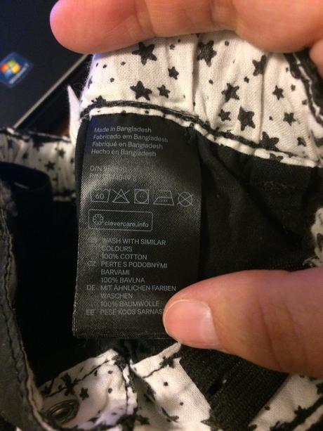 Černé kraťásky, h&m,74