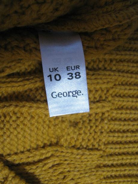 Dámská dívčí pletená halenka hořčicové barvy, george,38
