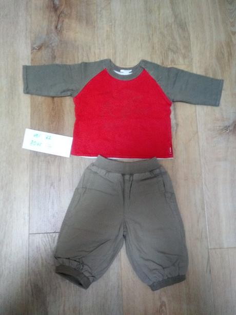 Komplet oboustranné tričko a podšité kalhoty, c&a,62