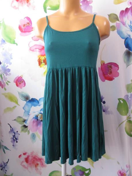 Tyrkysové letní mini šaty h&m, h&m,xs