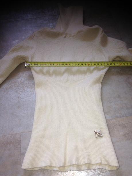 Béžový rolák pura lana xxs max mara brož s "m", xs