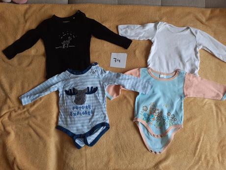 Mix dětské body bodýčko dlouhý rukáv 74, 74