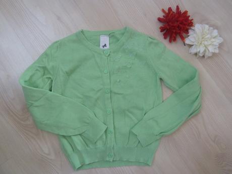 Basic lehký svetřík na knoflíky s motýlky štěpa, c&a,116