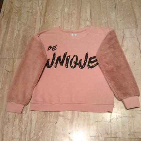 Mikina s chlupatými rukávy, river island,140