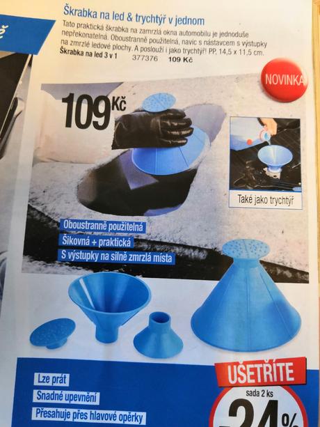 Škrabka na sklo na led zelená, 