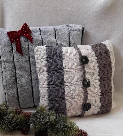 Pletený povlak na polštář chunky knit, 