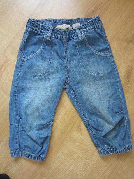 Riflové, džínové 3/4, h&m,122