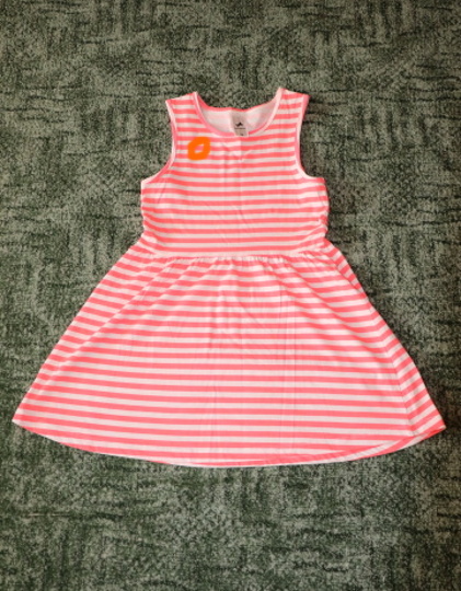 Dívčí bavlněné šatičky - proužky, palomino,128