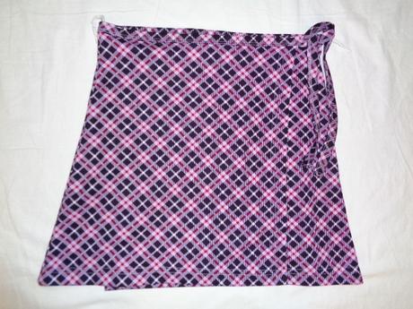 Luxusní fialová káro zavinovací sukýnka-plavkovina, crashone,158 / 164