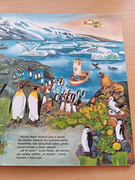 Velké leporelo se zvířátky velryba a pruhované ..., 