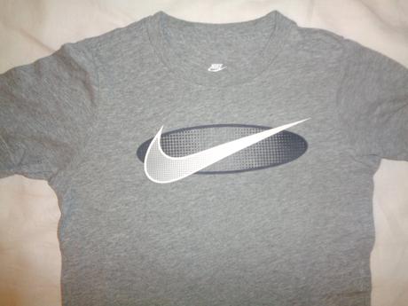 Bavlněné šedé melírované tričko nike 128/134, nike,128