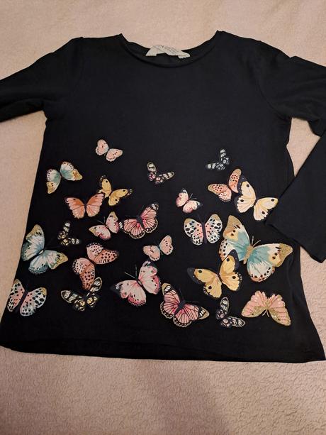 Tričko motýlkové vel. 6-8 let, h&m,122
