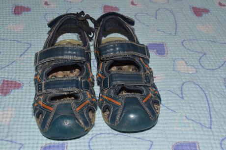 Modré sandálky, letní otevřené boty, i k vodě, 28