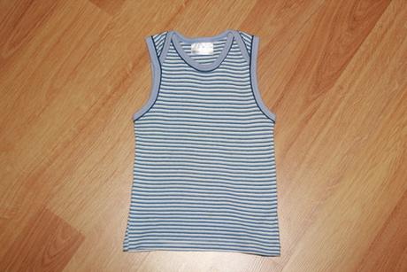 Tílko - modro-bílý proužek, vel. 98-104, 98