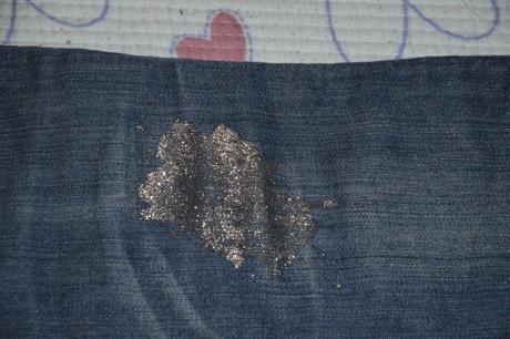 128 134 elastické džíny rifle s třpytkami, dopodopo,128