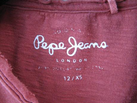 Dětské vínově červené tričko pepe jeans, pepe jeans,152