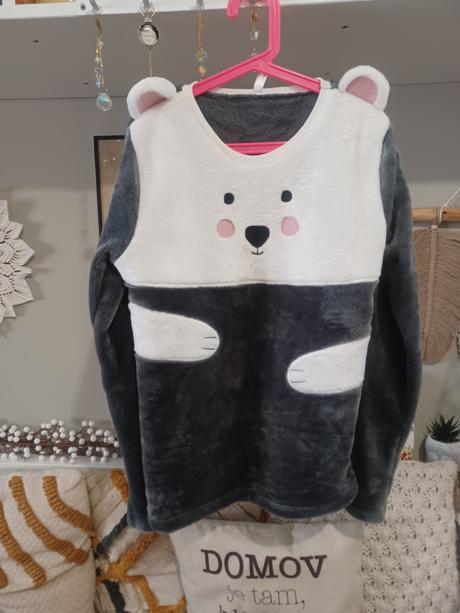 Plyšová mikina medvídek 158 / xs, tezenis,158