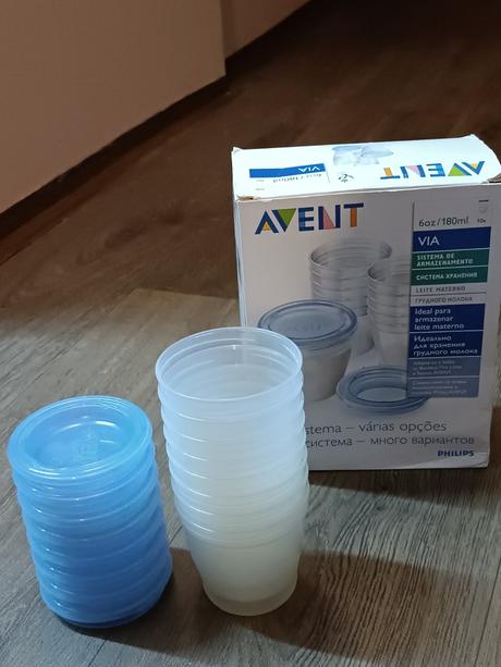 Odsávačka mateřského mléka avent a kelímky, 