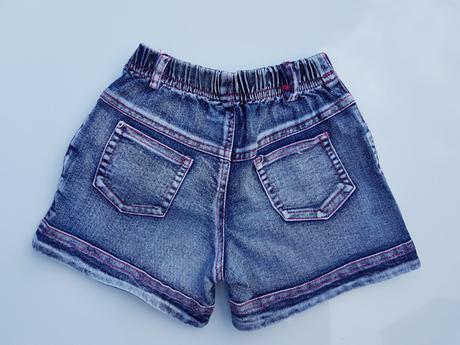 G348 dívčí riflové kraťasy s flitry vel. 110-116, 110