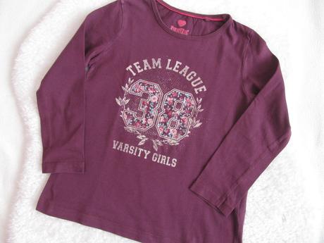 Vínově červené bavlněné tričko, lupilu,104