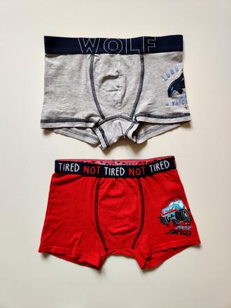 2x obrázkové boxerky vel. 122, 122