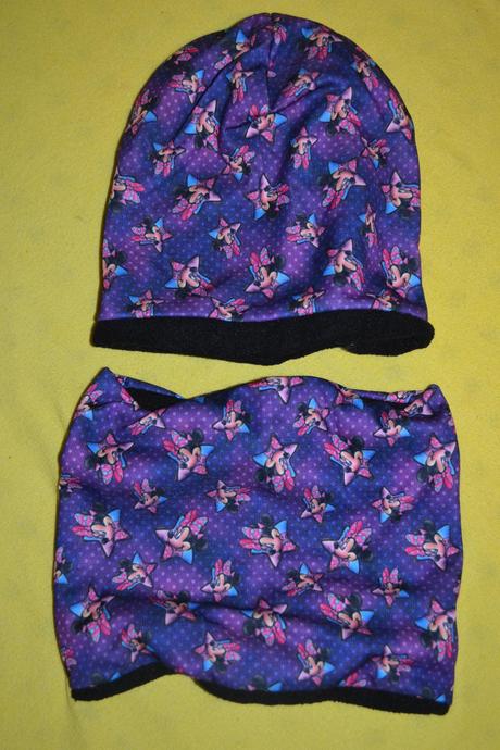 Oteplená  čepice a nákrčník ,uvnitř fleece,98-116, 110