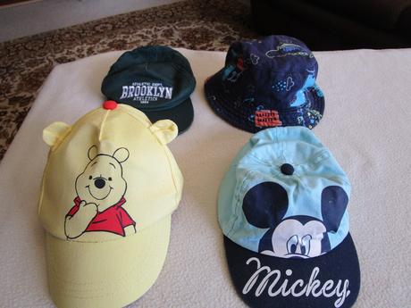 3x kšiltovka + 1x bavl. klobouček, vel.6-12 měsíců, h&m,68