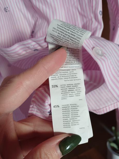 Pruhovaná košile a kytičkami xs / 158, sinsay,158